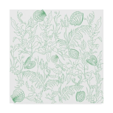 Sher Sester 'Seaweed And Shells Pattern' Canvas Art,35x35